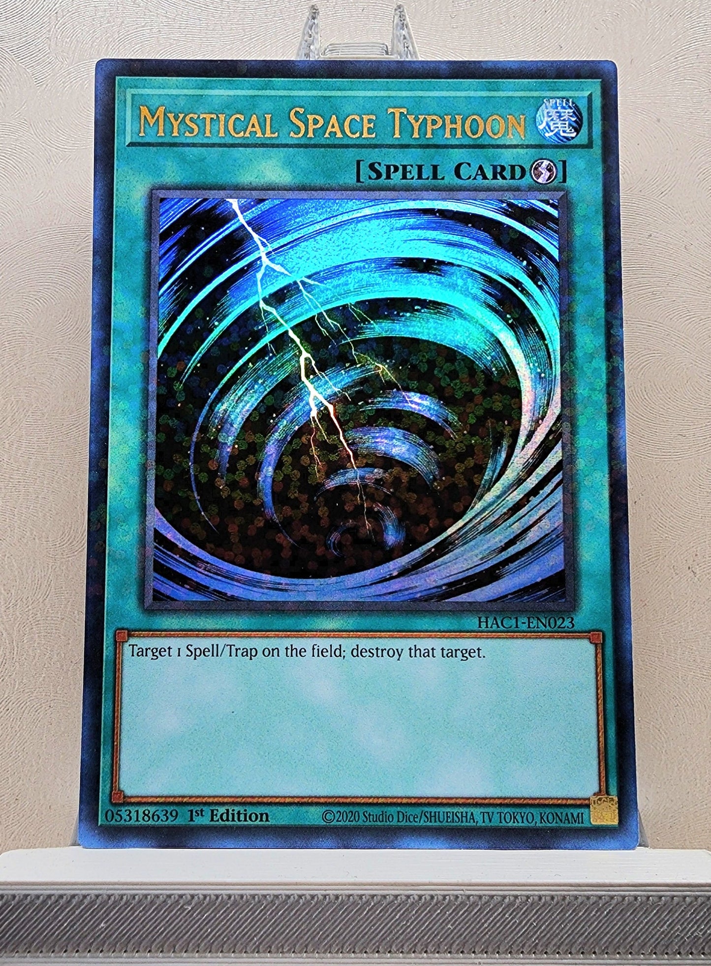 Yugioh! 1x Mystical Space Typhoon (HAC1 - Duel Terminal Ultra Parallel Rare) 1st Edition