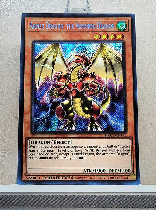 Yugioh! 1x Armed Dragon, the Armored Dragon (HAC1 - Secret Rare) Limited Edition