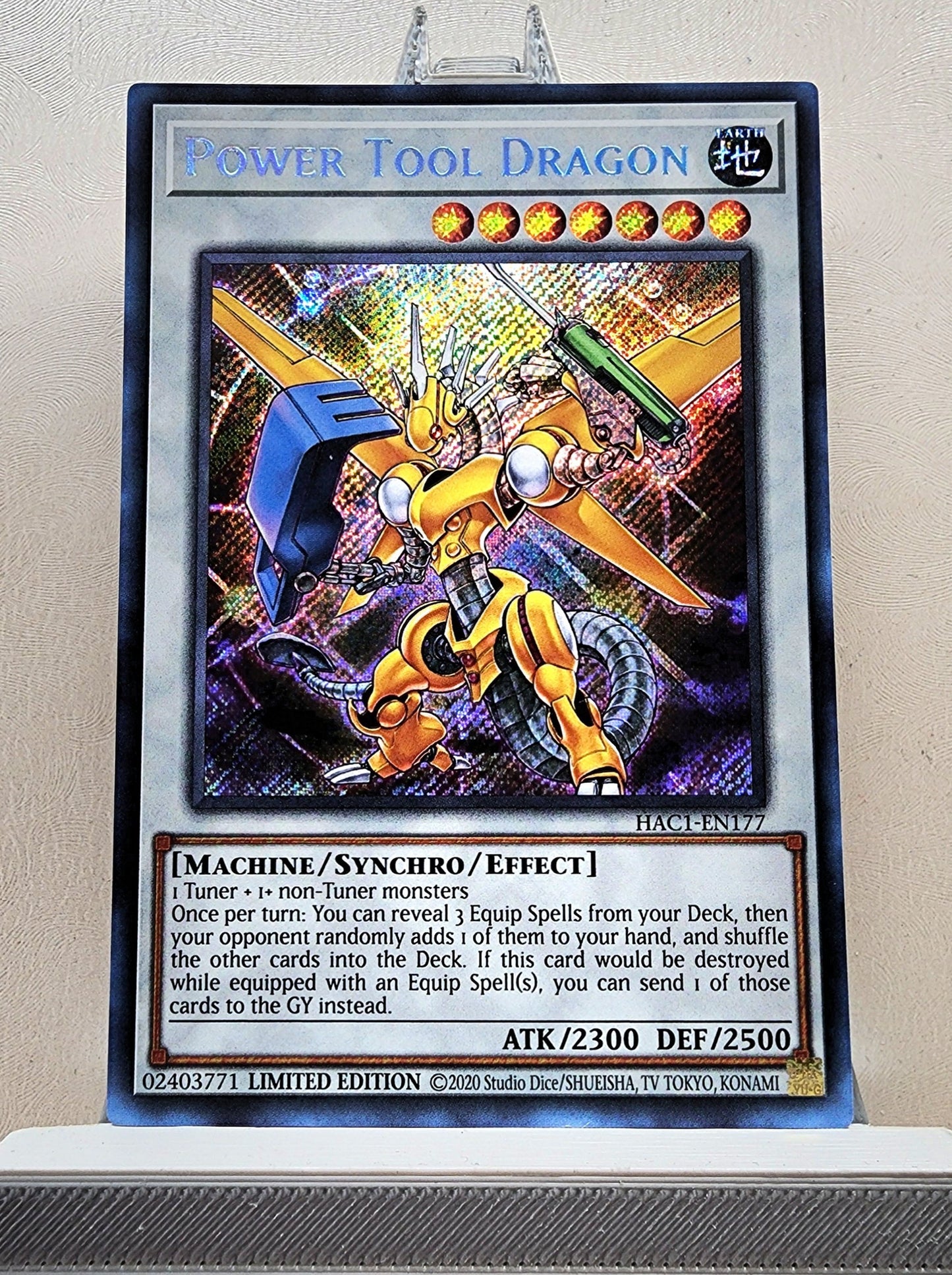 Yugioh! 1x Power Tool Dragon (HAC1 - Secret Rare) Limited Edition