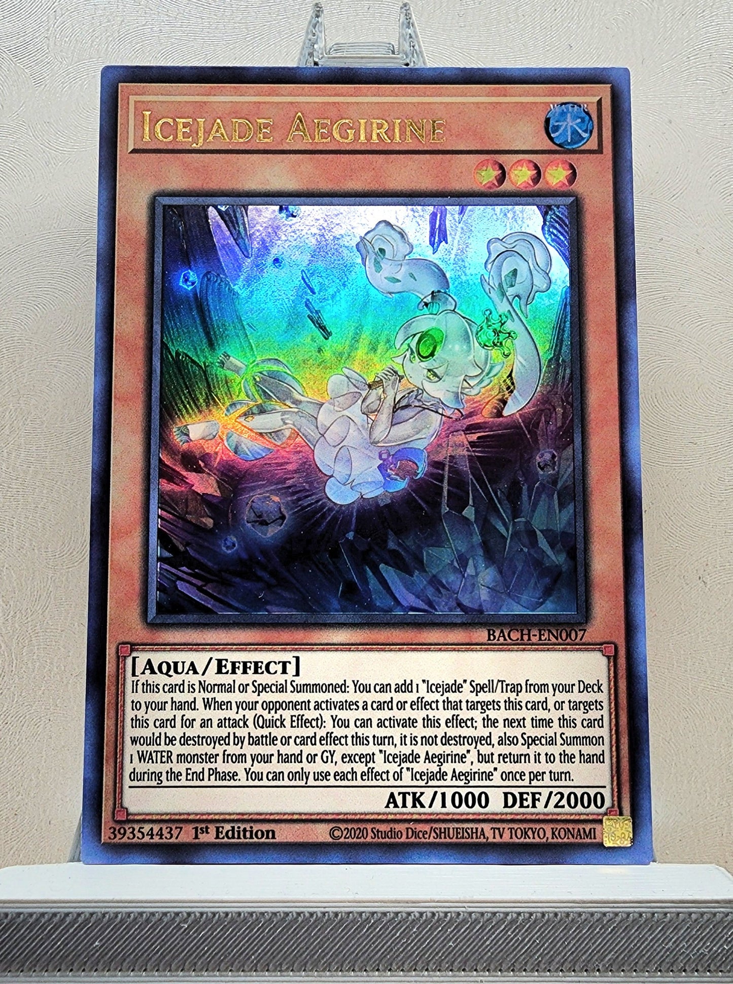 Yugioh! 1x Icejade Aegirine (BACH - Ultra Rare) 1st Edition