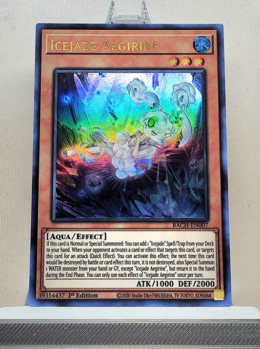 Yugioh! 1x Icejade Aegirine (BACH - Ultra Rare) 1st Edition