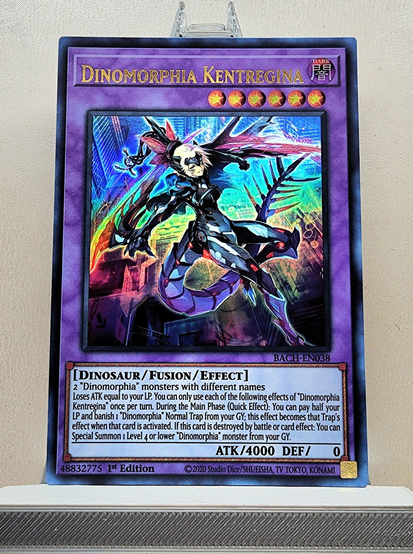 Yugioh! 1x Dinomorphia Kentregina (BACH - Ultra Rare) 1st Edition