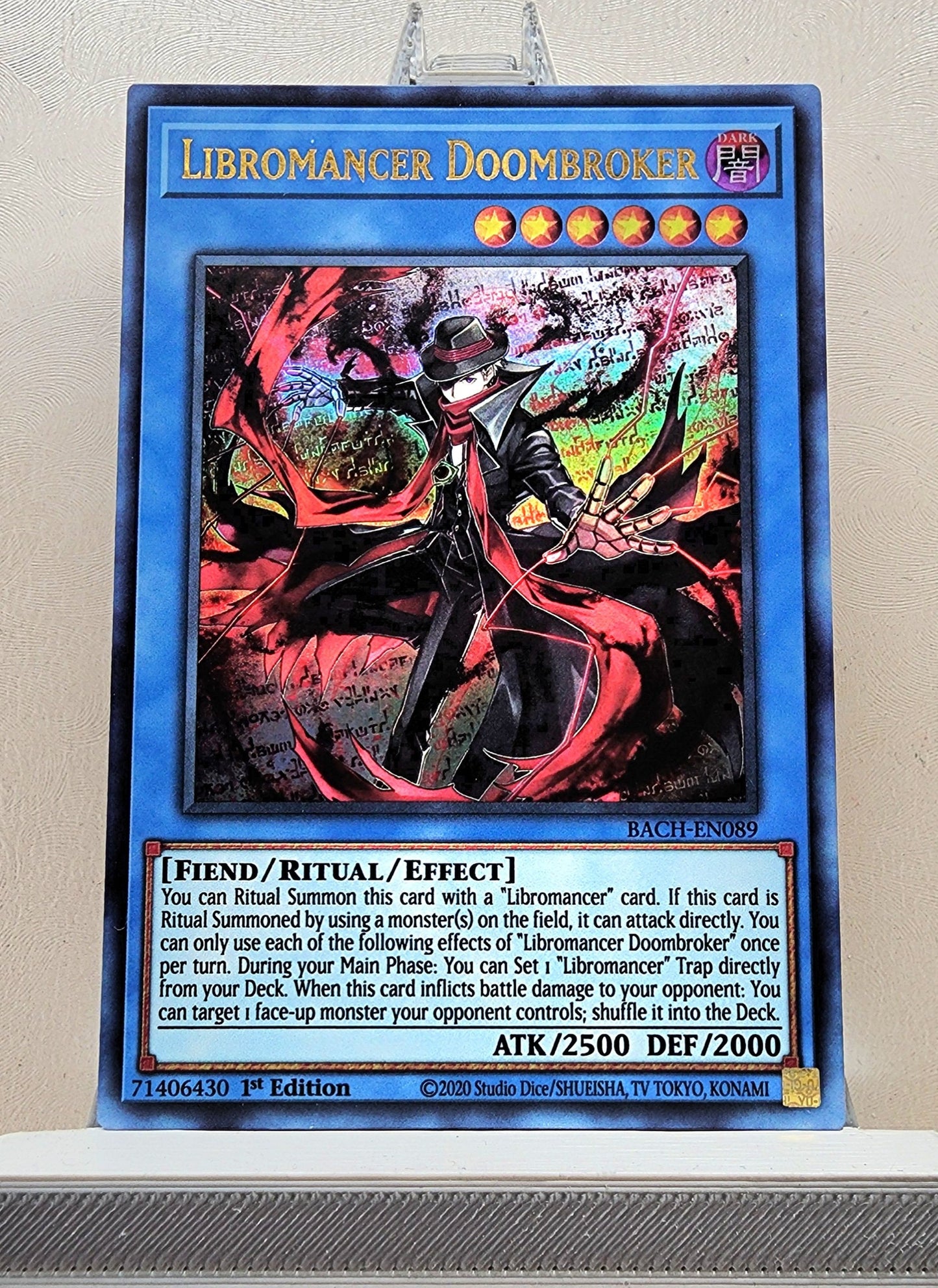 Yugioh! 1x Libromancer Doombroker (BACH - Ultra Rare) 1st Edition