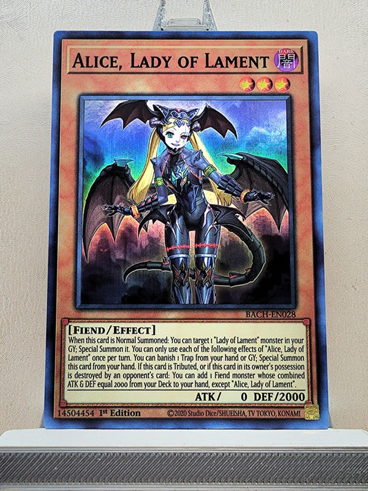 Yugioh! 1x Alice, Lady of Lament (BACH - Super Rare) 1st Edition