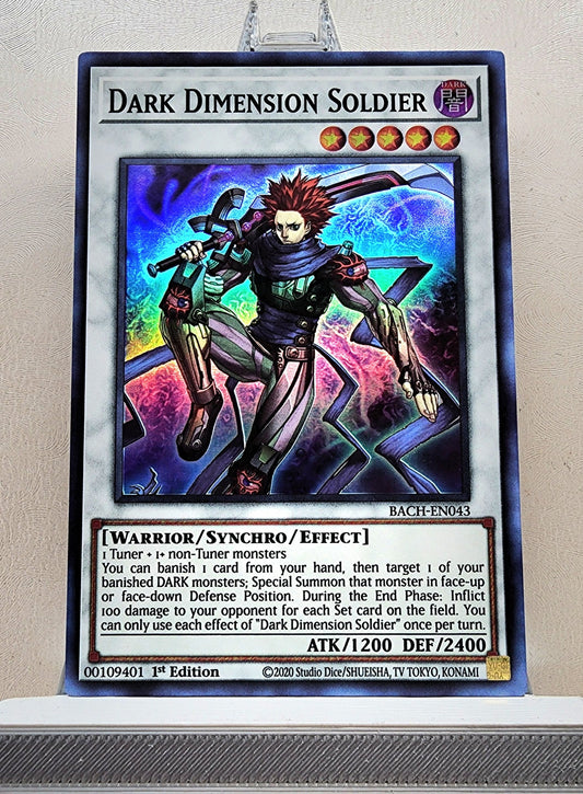 Yugioh! 1x Dark Dimension Soldier (BACH - Super Rare) 1st Edition