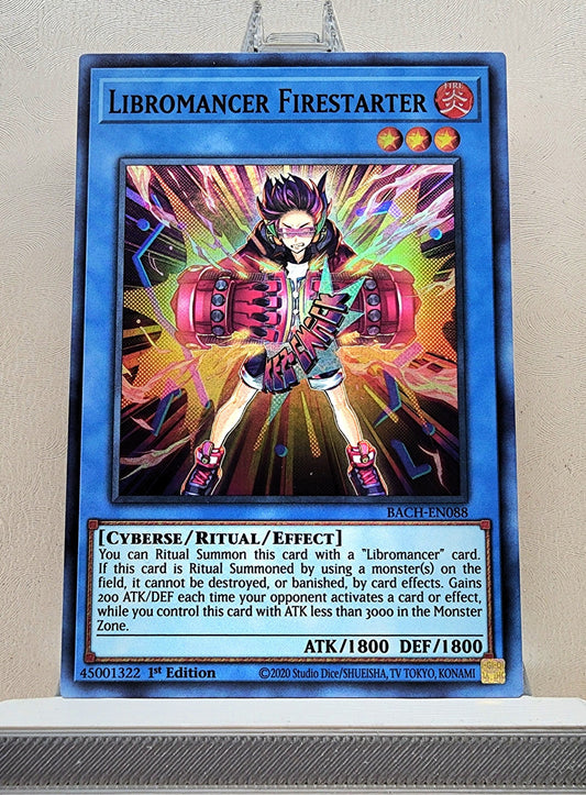 Yugioh! 1x Libromancer Firestarter (BACH - Super Rare) 1st Edition