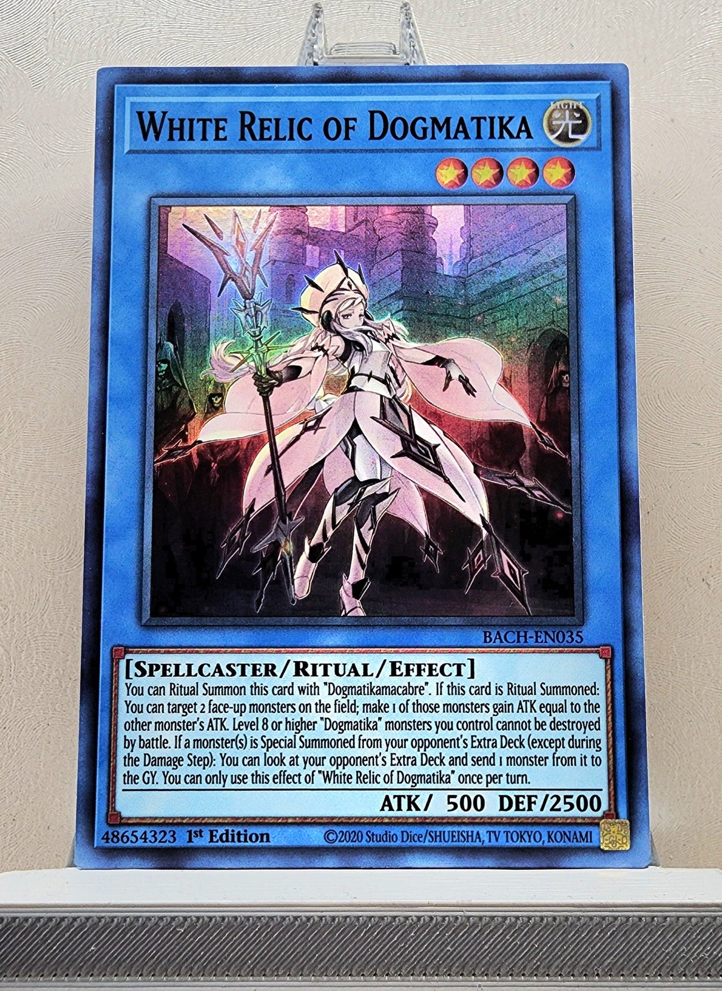 Yugioh! 1x White Relic of Dogmatika (BACH - Super Rare) 1st Edition