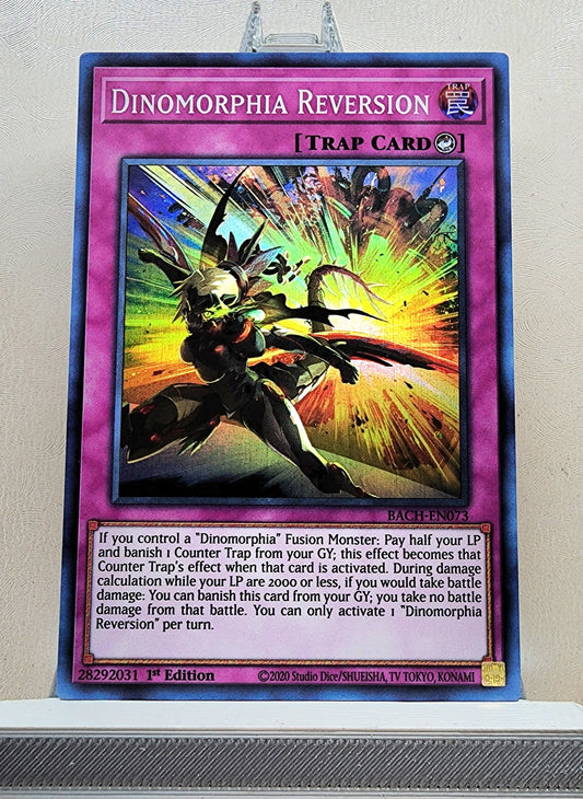 Yugioh! 1x Dinomorphia Reversion (BACH - Super Rare) 1st Edition