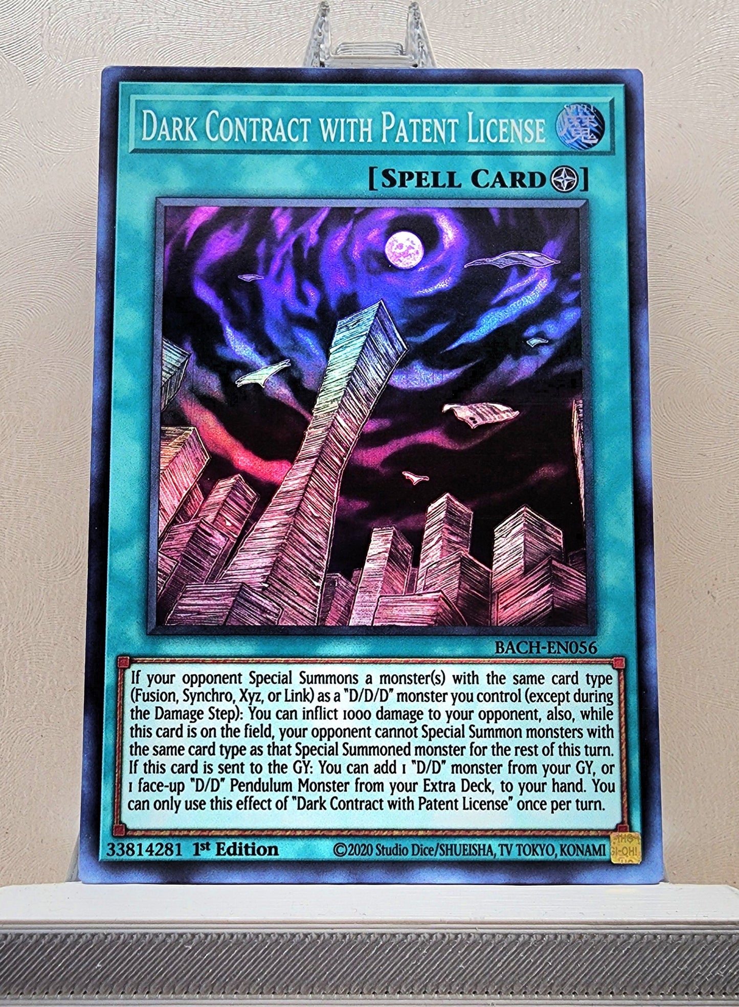 Yugioh! 1x Dark Contract with Patent License (BACH - Super Rare) 1st Edition