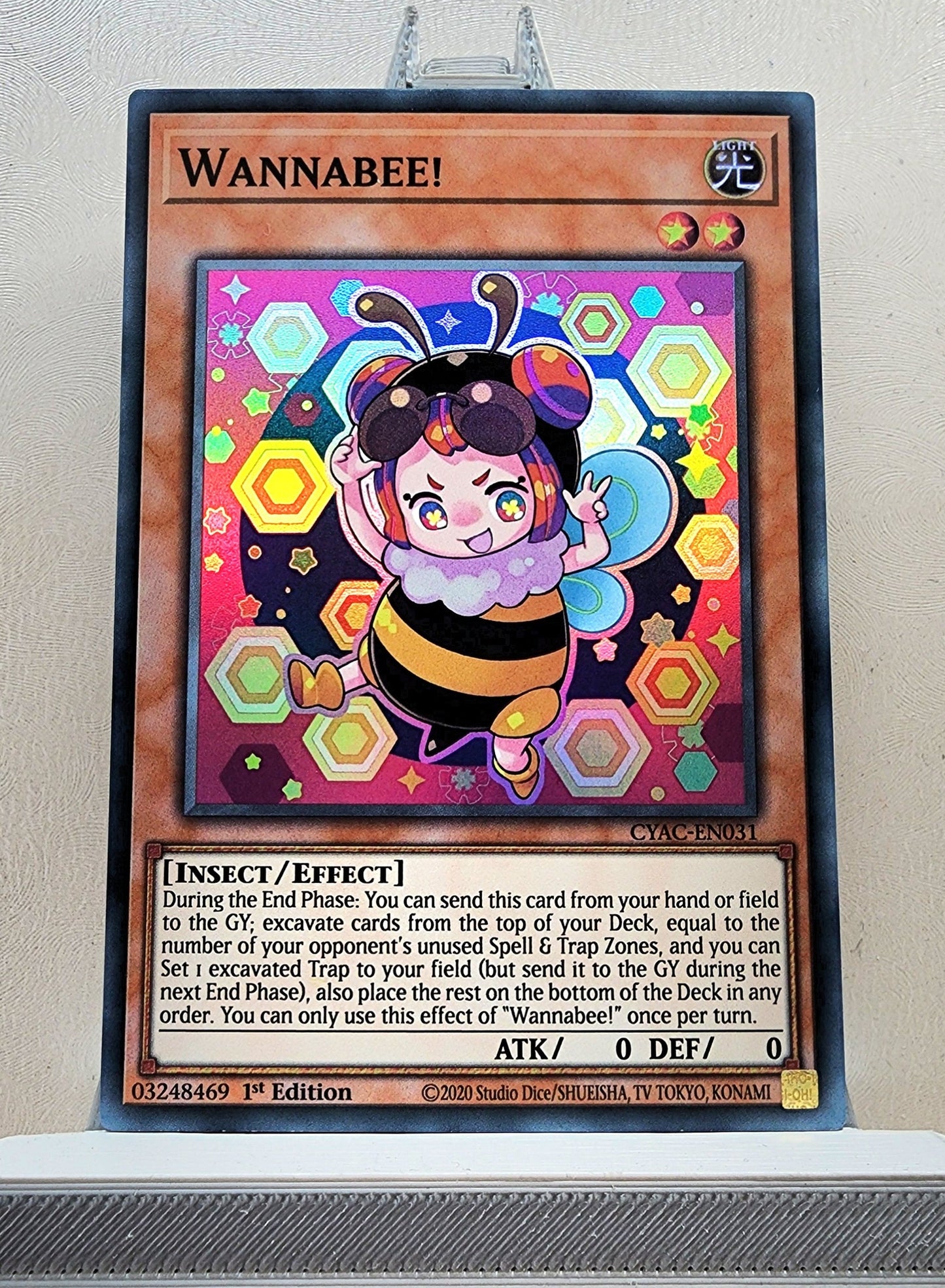 Yugioh! 1x Wannabee (CYAC - Super Rare) 1st Edition