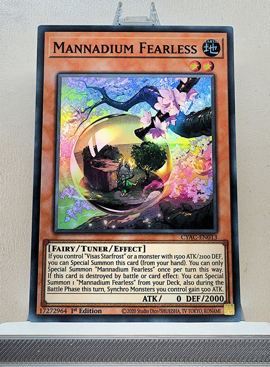 Yugioh! 1x Mannadium Fearless (CYAC - Super Rare) 1st Edition