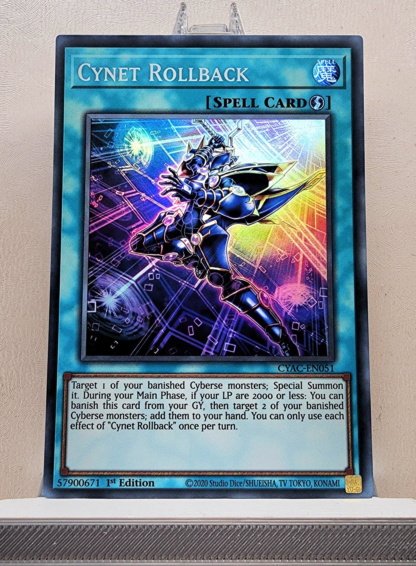 Yugioh! 1x Cynet Rollback (CYAC - Super Rare) 1st Edition