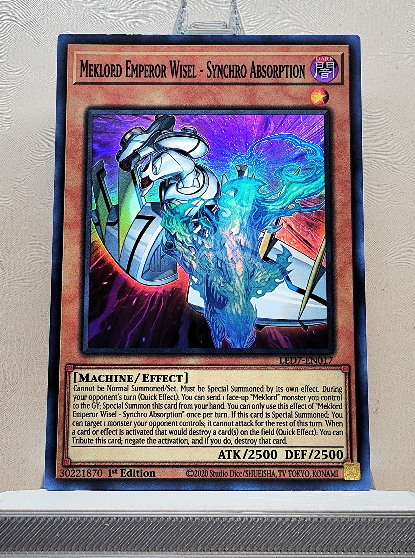 Yugioh! 1x Meklord Emperor Wisel - Synchro Absorption (LED7 - Super Rare) 1st Edition