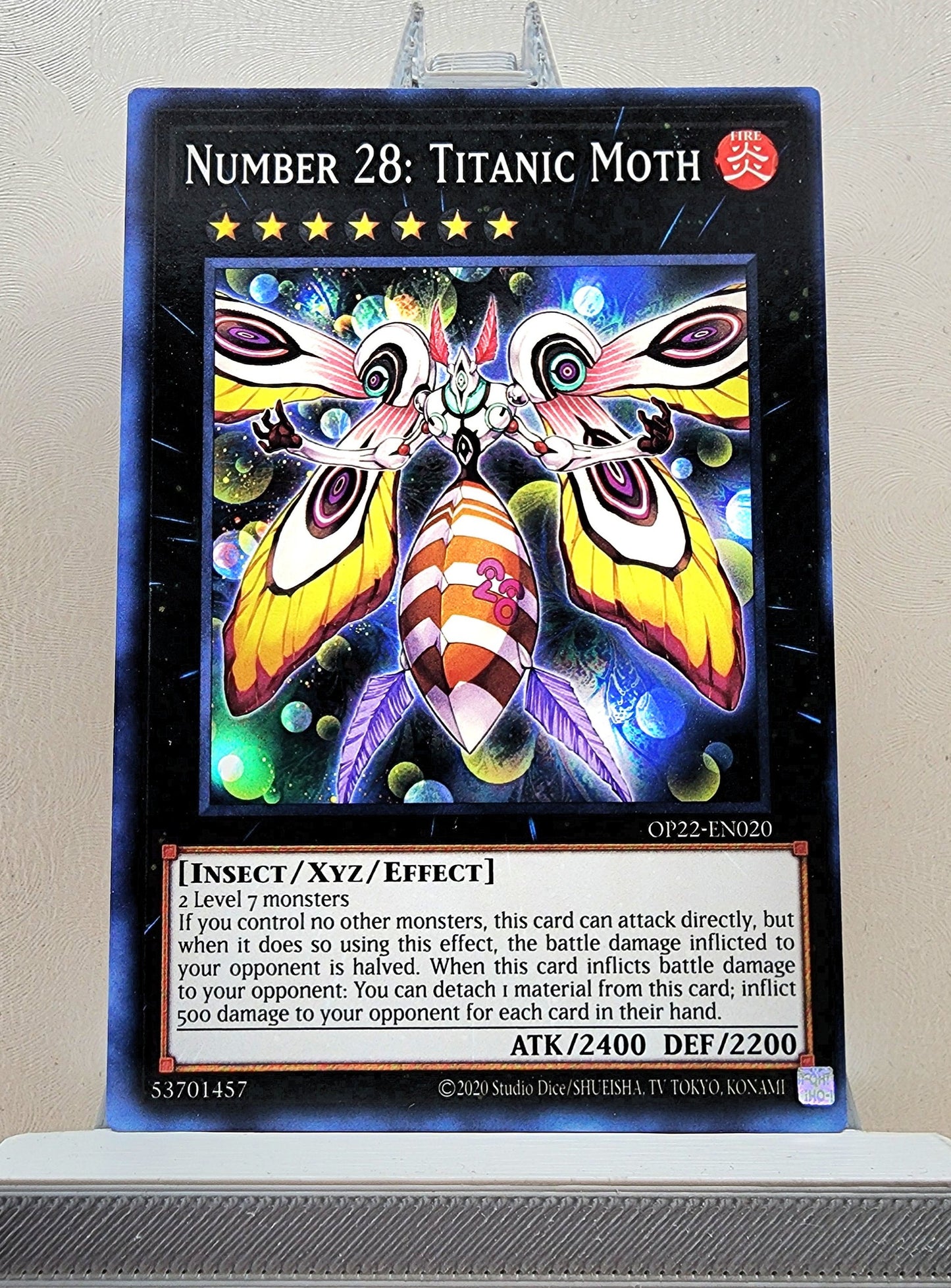 Yugioh! 1x Number 28: Titanic Moth (OP22 - Common) Unli Edition