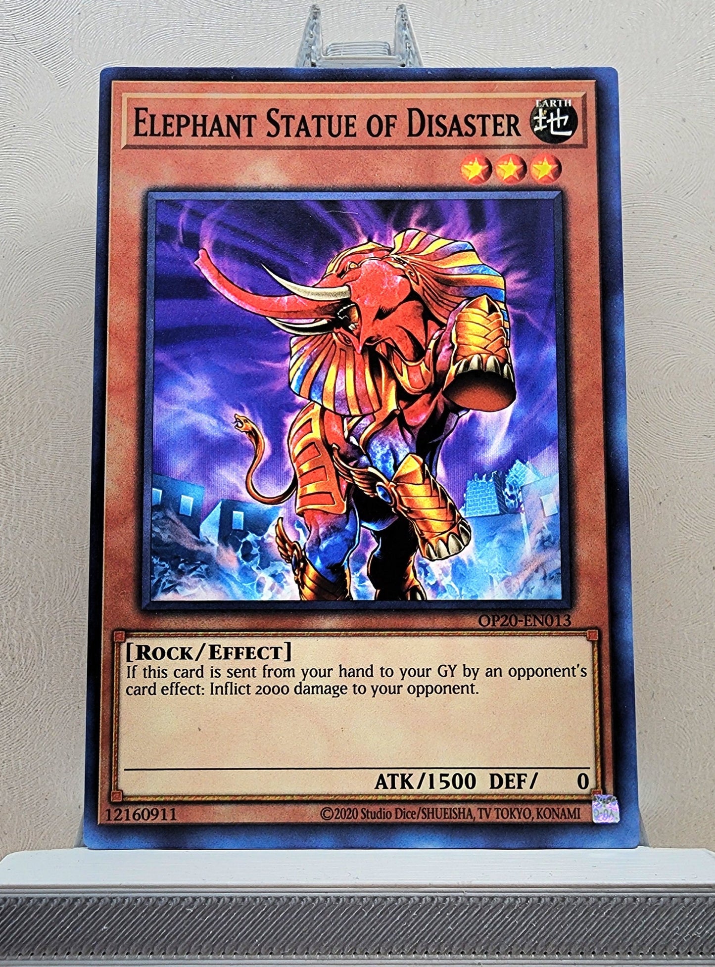 Yugioh! 1x Elephant Statue of Disaster (OP20 - Common) Unli Edition