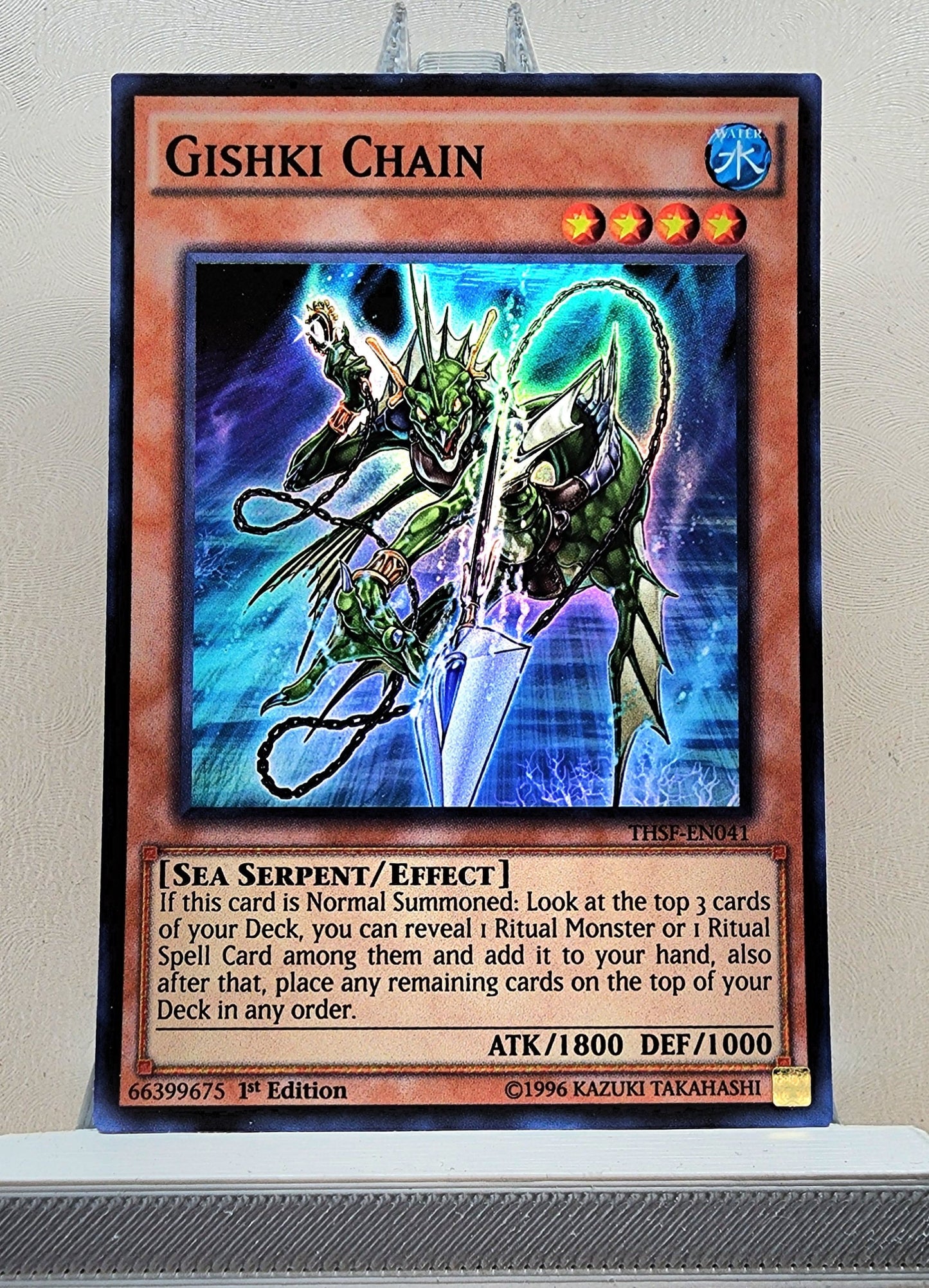 Yugioh! 1x Gishki Chain (THSF - Super Rare) 1st/Unli Edition