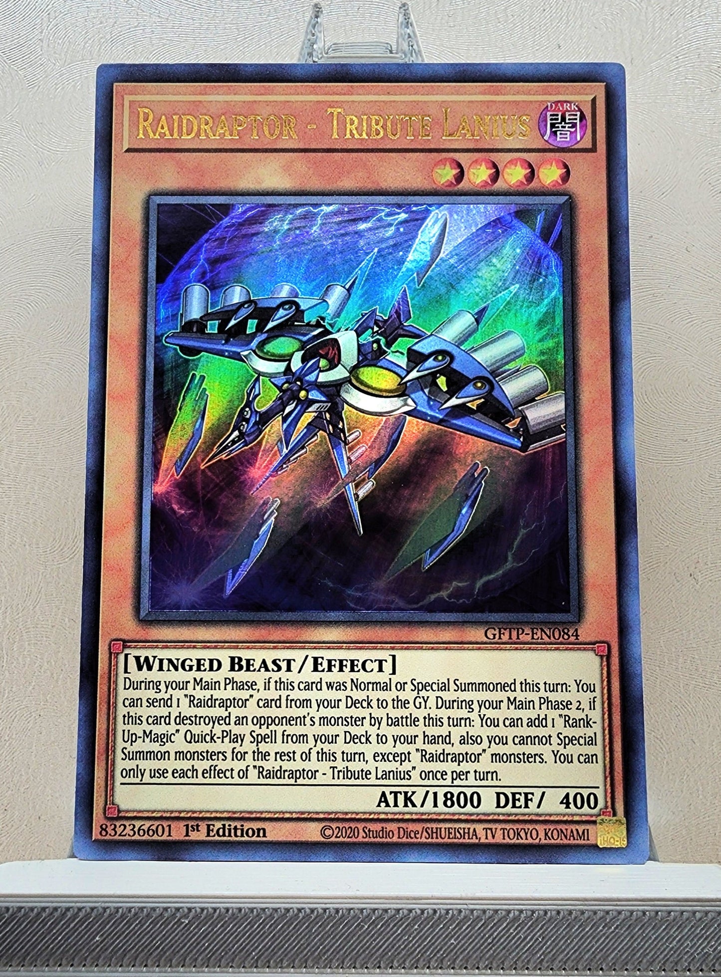 Yugioh! 1x Raidraptor - Tribute Lanius (GFTP - Ultra Rare) 1st Edition