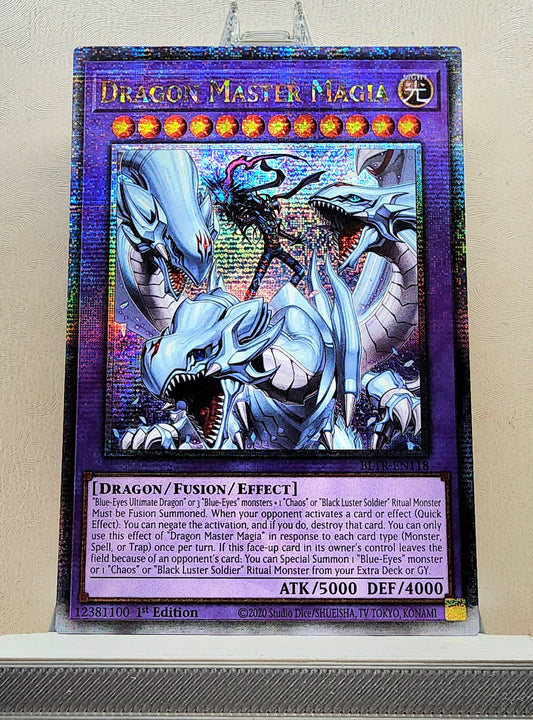 Yugioh! 1x Dragon Master Magia (BLTR - Quarter Century Secret Rare) 1st Edition