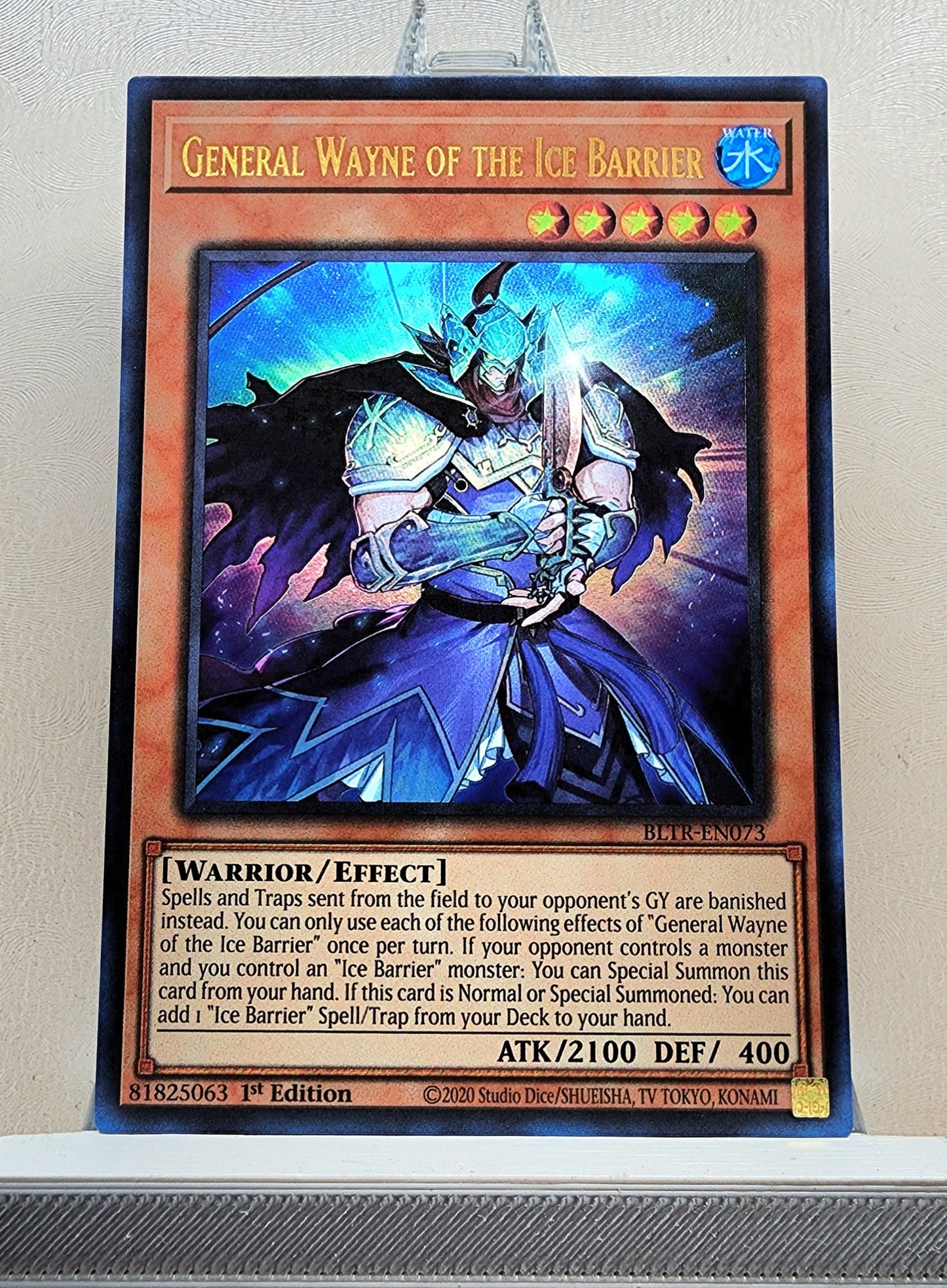 Yugioh! 1x General Wayne of the Ice Barrier (BLTR - Ultra Rare) 1st Edition