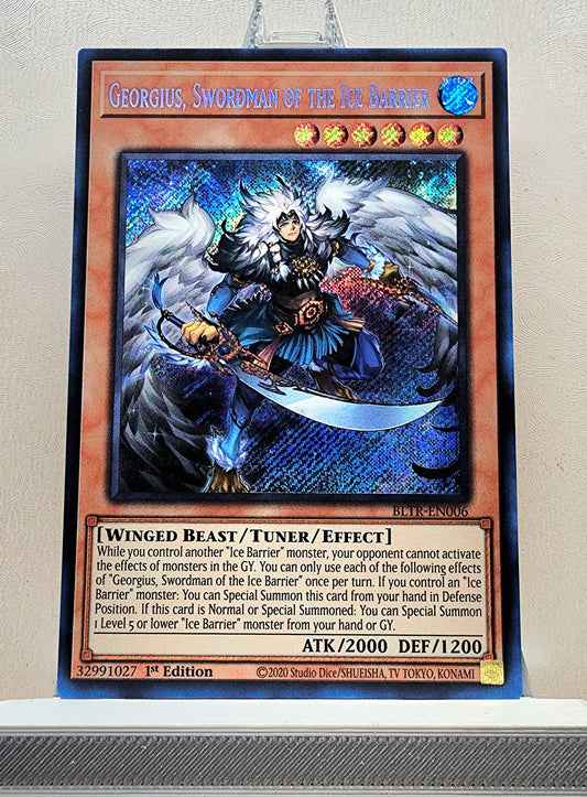 Yugioh! 1x Georgius, Swordsman of the Ice Barrier (BLTR - Secret Rare) 1st Edition