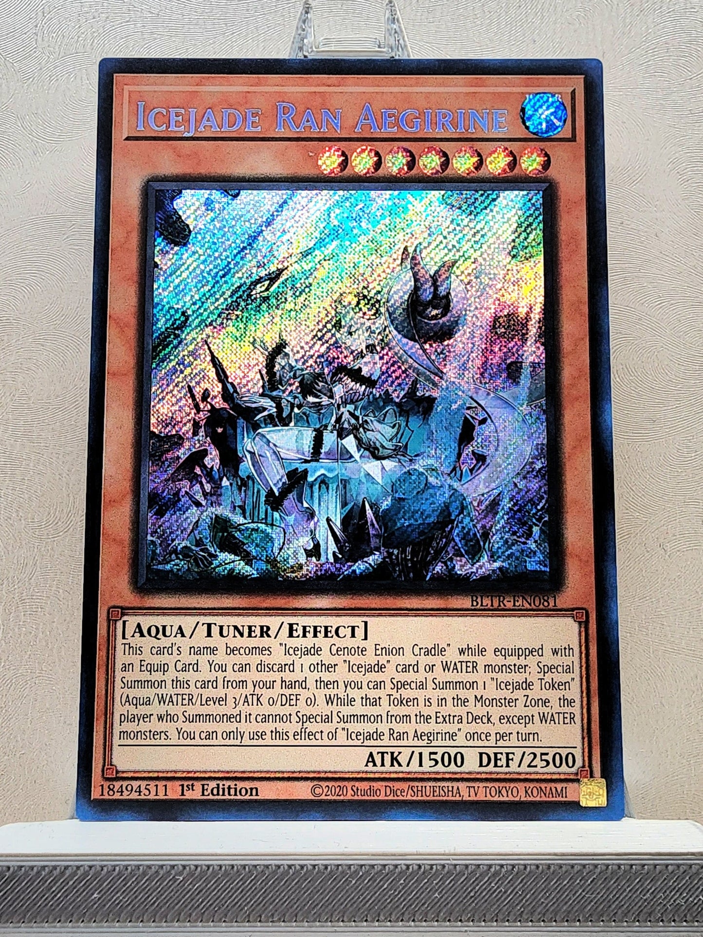 Yugioh! 1x Icejade Ran Aegirine (BLTR - Secret Rare) 1st Edition