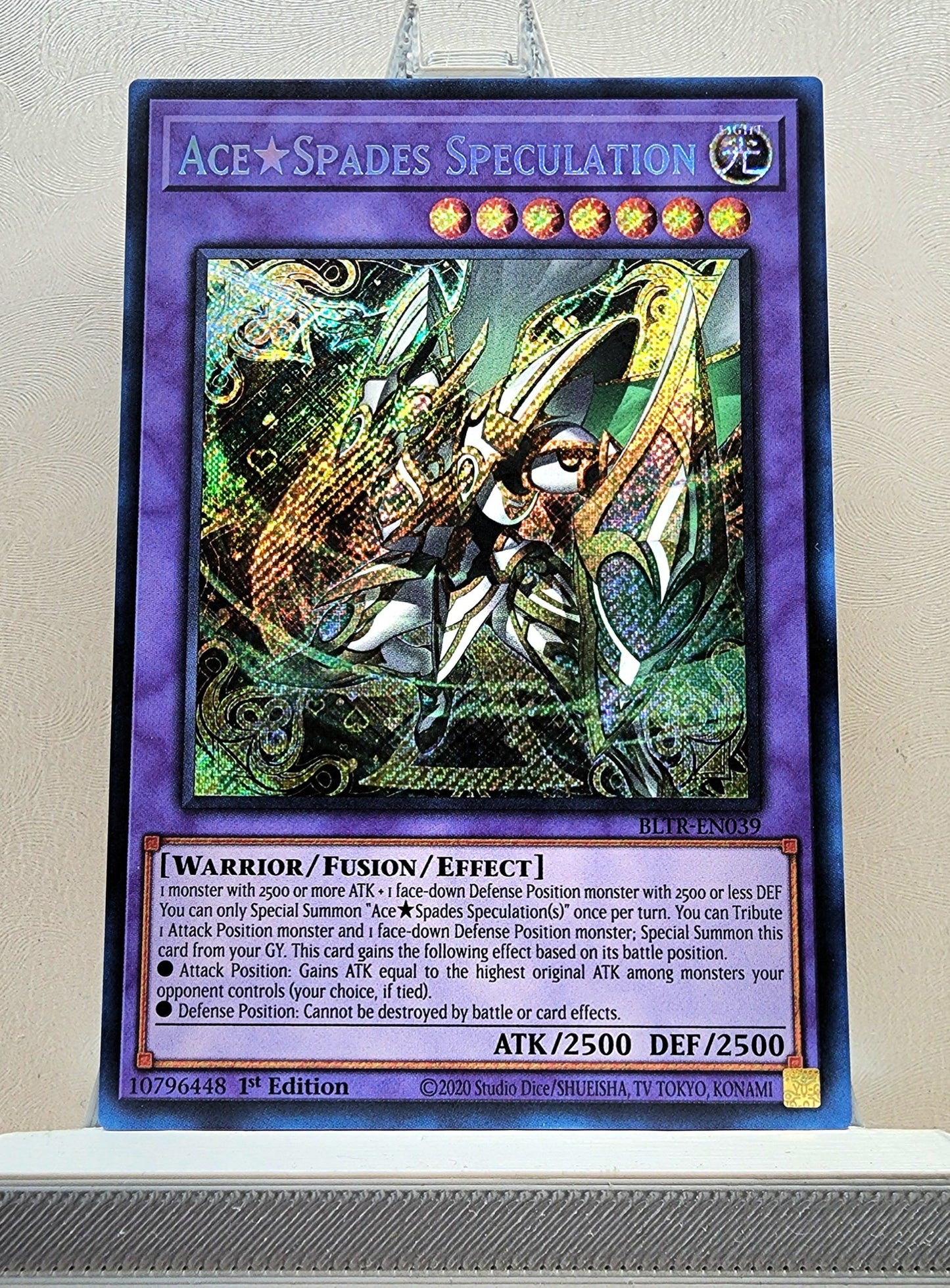 Yugioh! 1x Ace★Spades Speculation (BLTR - Secret Rare) 1st Edition