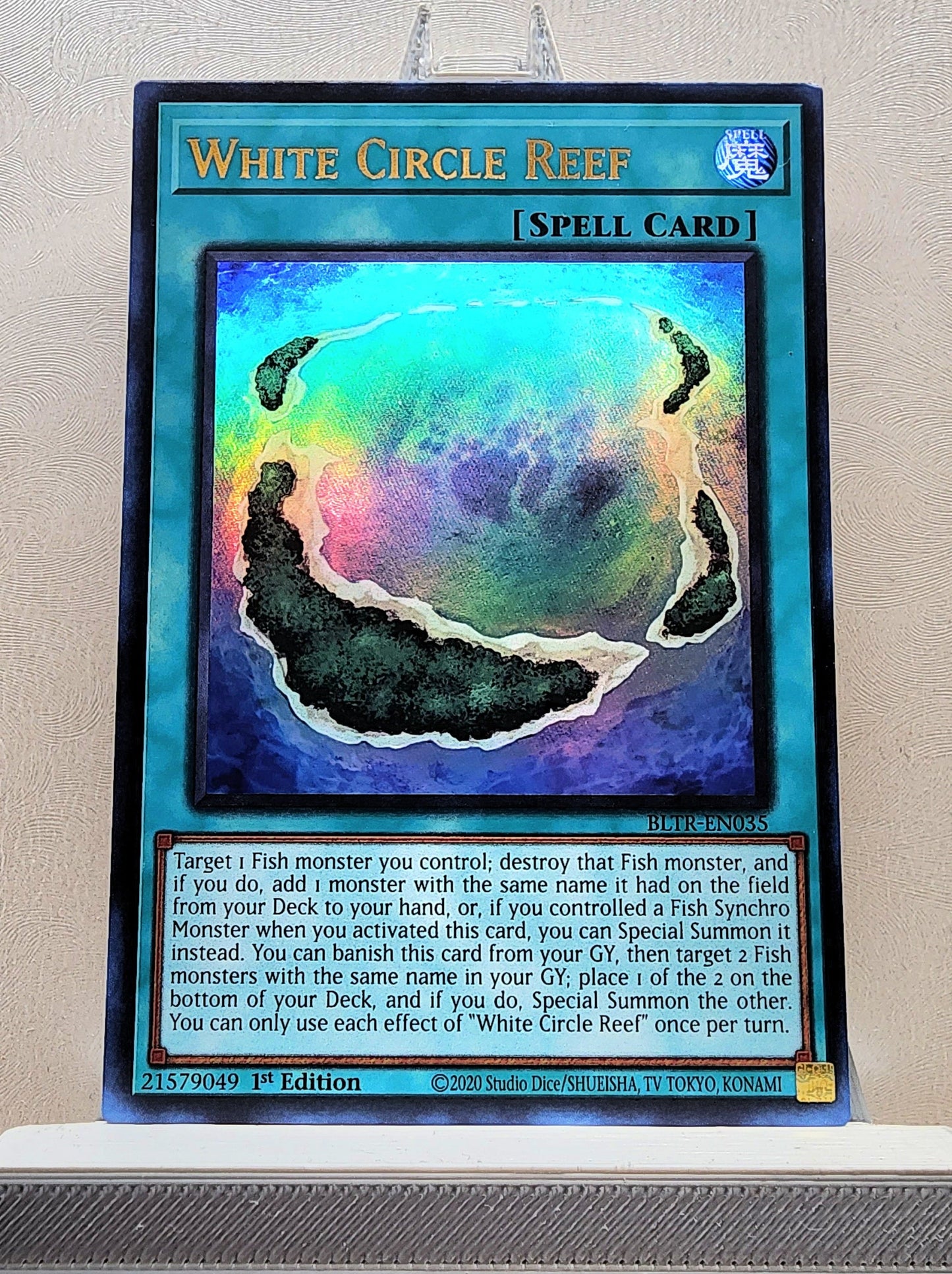 Yugioh! 1x White Circle Reef (BLTR - Ultra Rare) 1st Edition