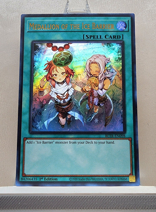 Yugioh! 1x Medallion of the Ice Barrier Alt Art (BLTR - Ultra Rare) 1st Edition