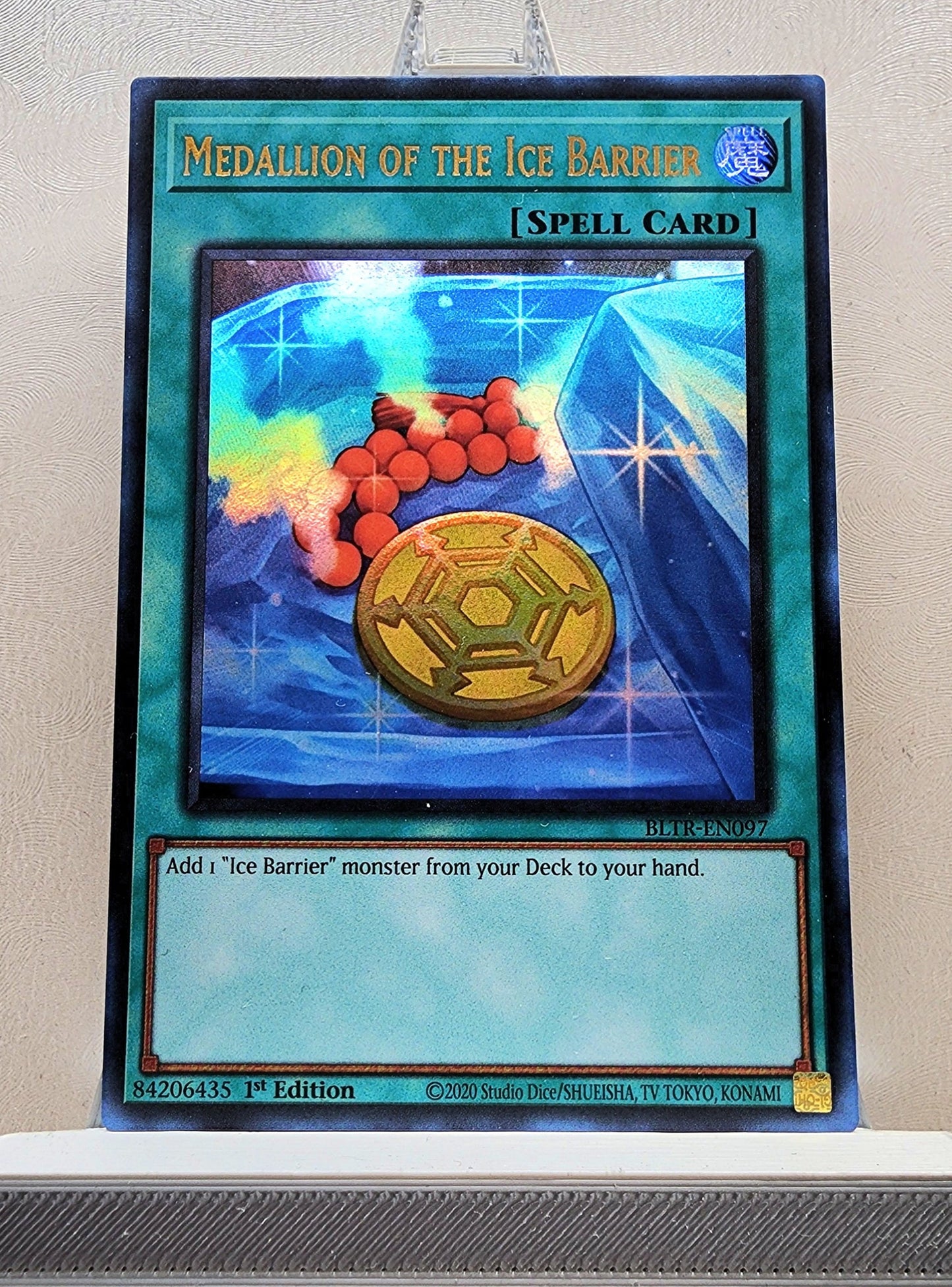 Yugioh! 1x Medallion of the Ice Barrier (BLTR - Ultra Rare) 1st Edition