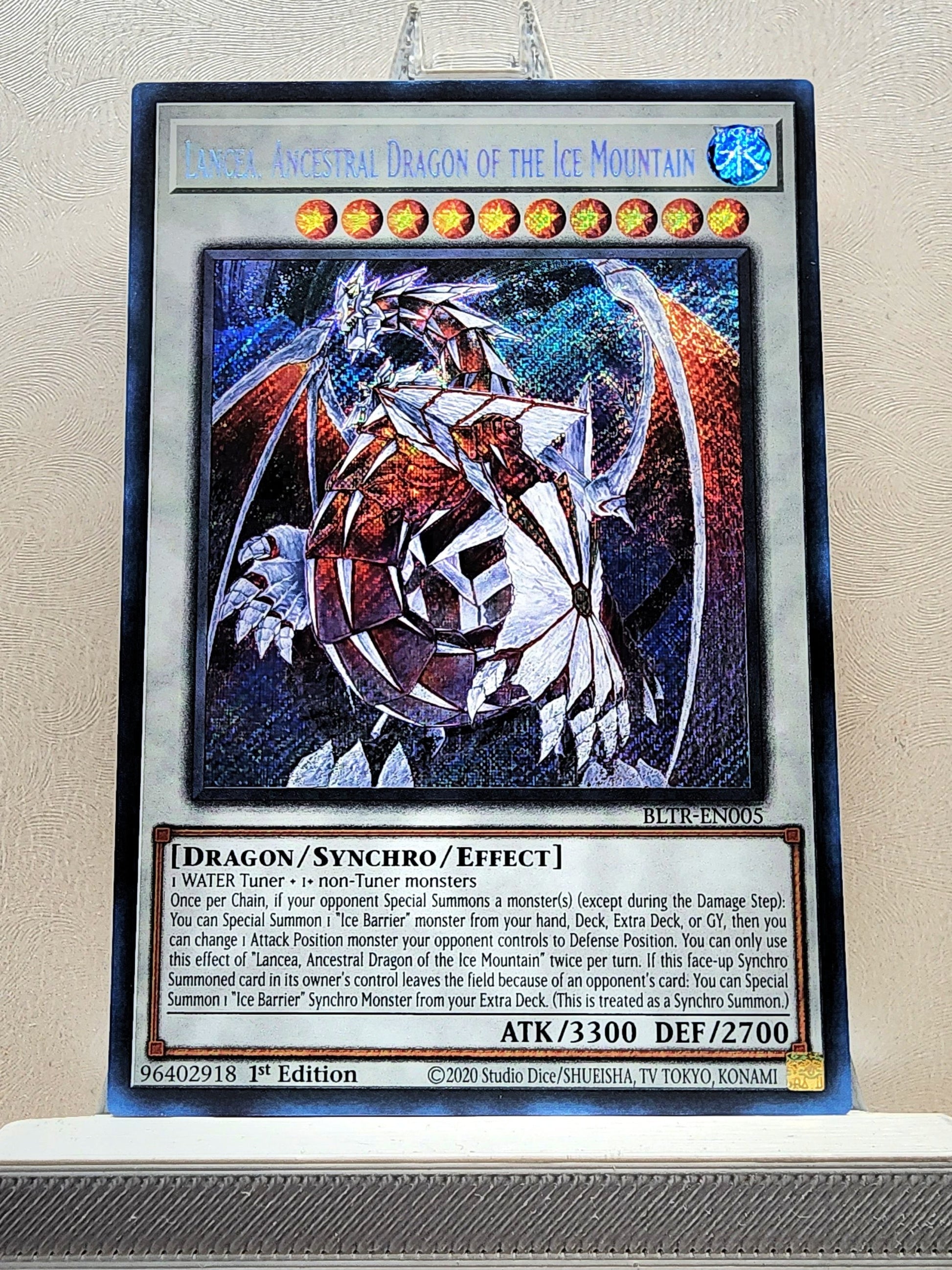 mountain card yugioh duel links Yugioh! 1x Lancea, Ancestral Dragon of the Ice Mountain (BLTR