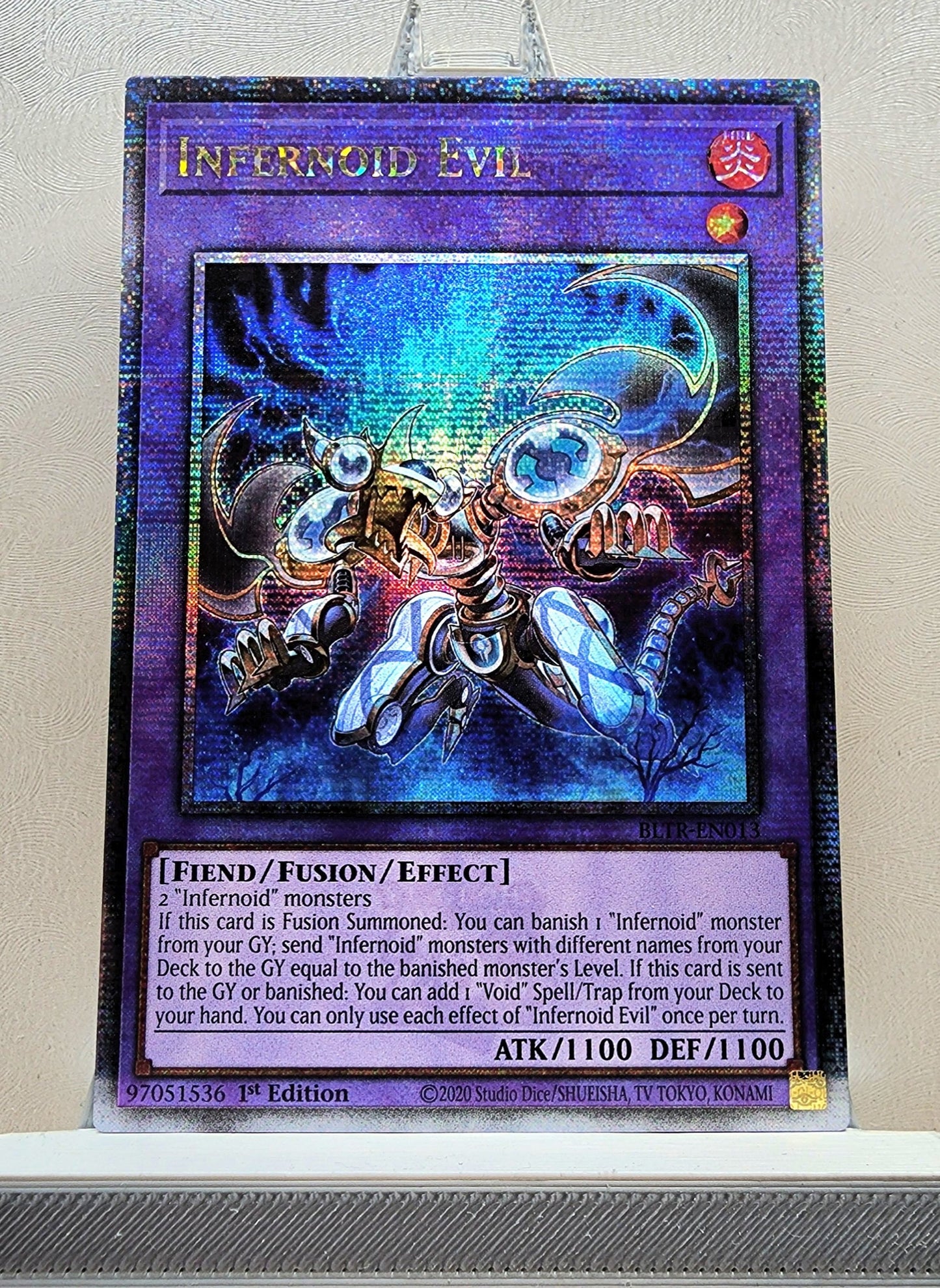 Yugioh! 1x Infernoid Evil (BLTR - Quarter Century Secret Rare) 1st Edition