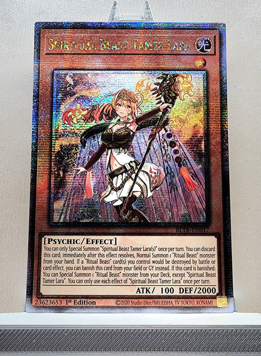 Yugioh! 1x Spiritual Beast Tamer Lara (BLTR - Quarter Century Secret Rare) 1st Edition