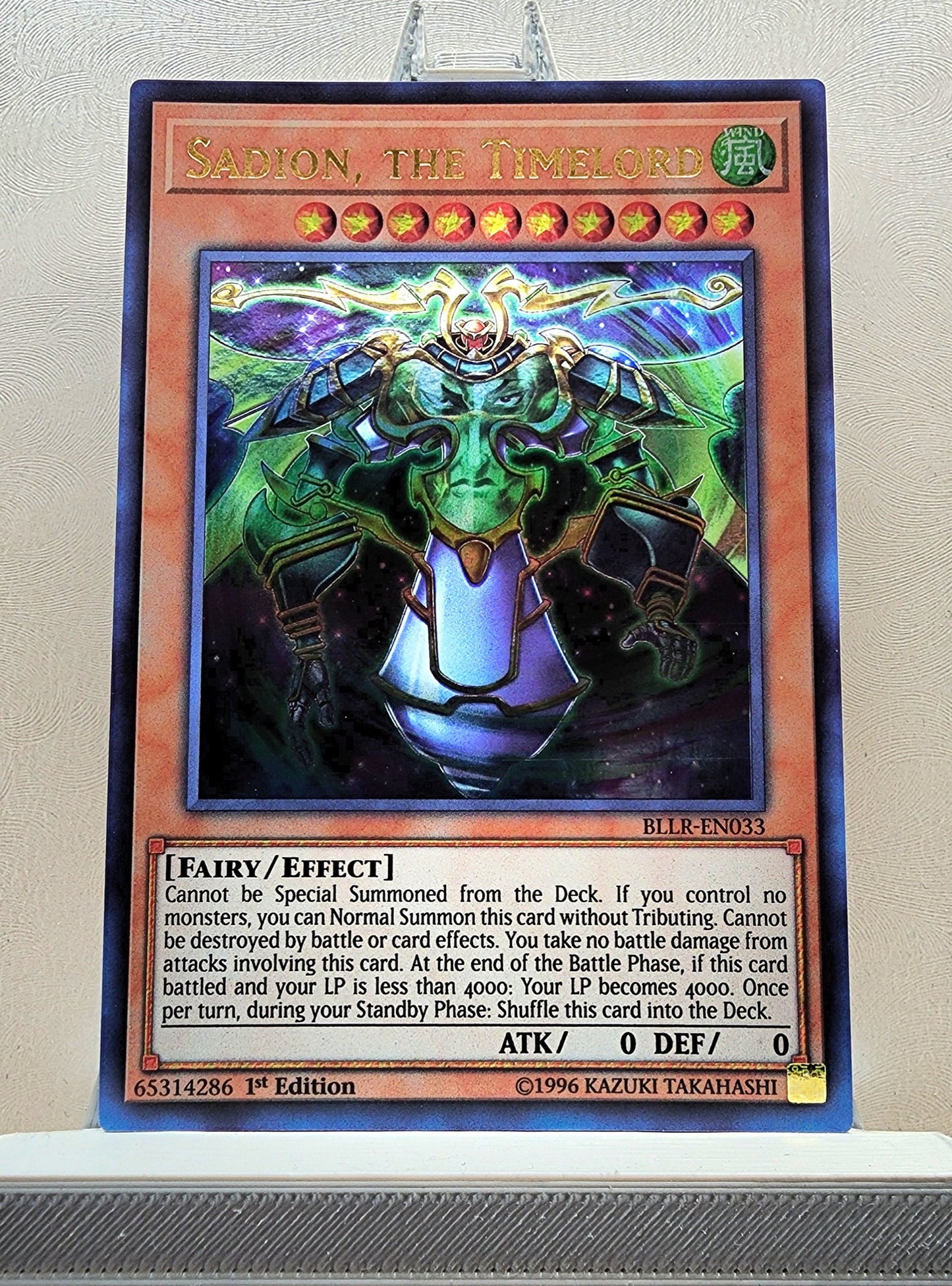 Yugioh! 1x Sadion, the Timelord (BLLR - Ultra Rare) 1st Edition