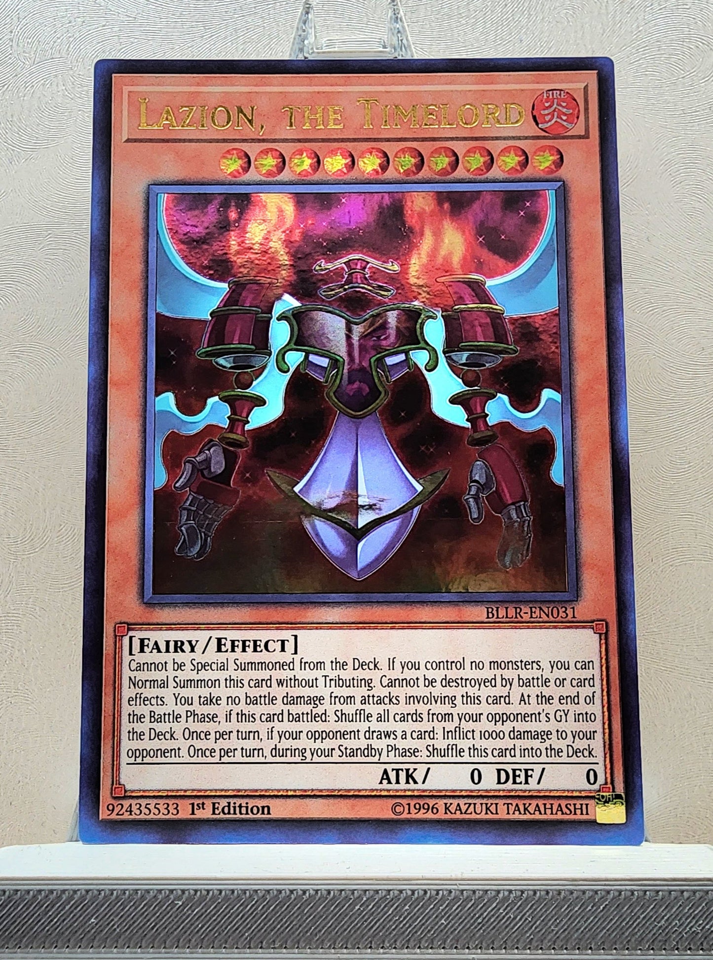 Yugioh! 1x Lazion, the Timelord (BLLR - Ultra Rare) 1st Edition