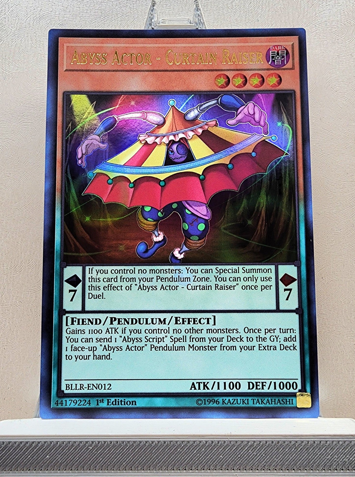 Yugioh! 1x Abyss Actor - Curtain Raiser (BLLR - Ultra Rare) 1st Edition