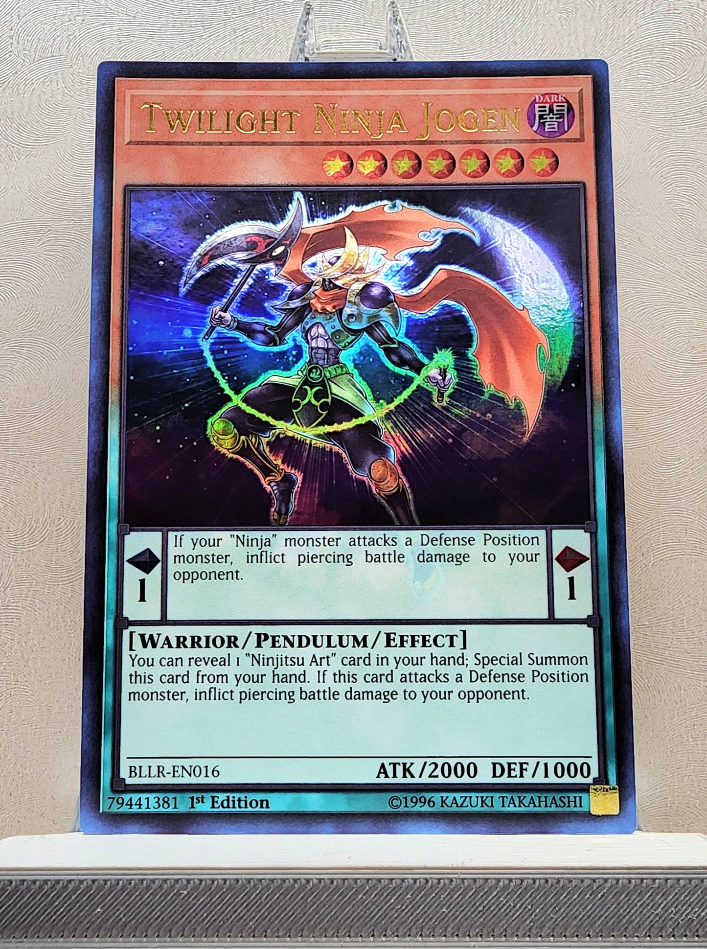 Yugioh! 1x Twilight Ninja Jogen (BLLR - Ultra Rare) 1st Edition