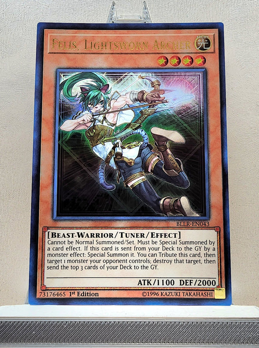 Yugioh! 1x Felis, Lightsworn Archer (BLLR - Ultra Rare) 1st Edition