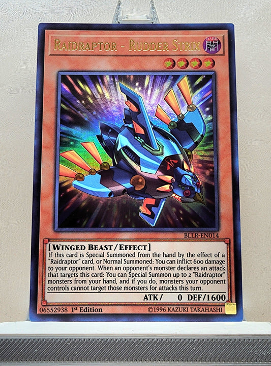 Yugioh! 1x Raidraptor - Rudder Strix (BLLR - Ultra Rare) 1st Edition