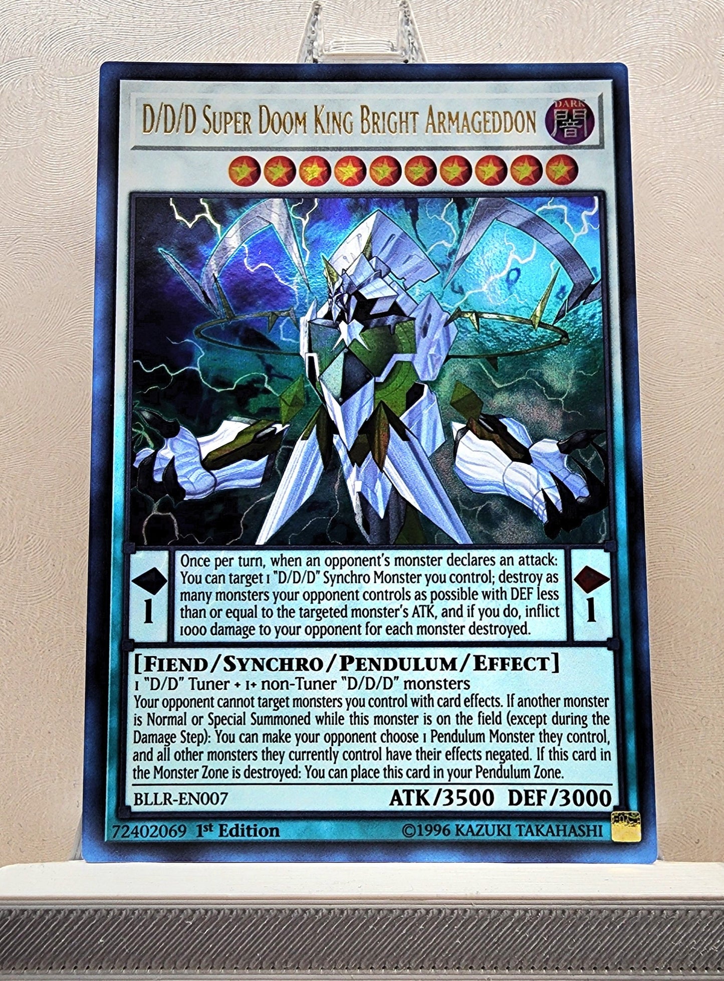 Yugioh! 1x D/D/D Super Doom King Bright Armageddon (BLLR - Ultra Rare) 1st Edition