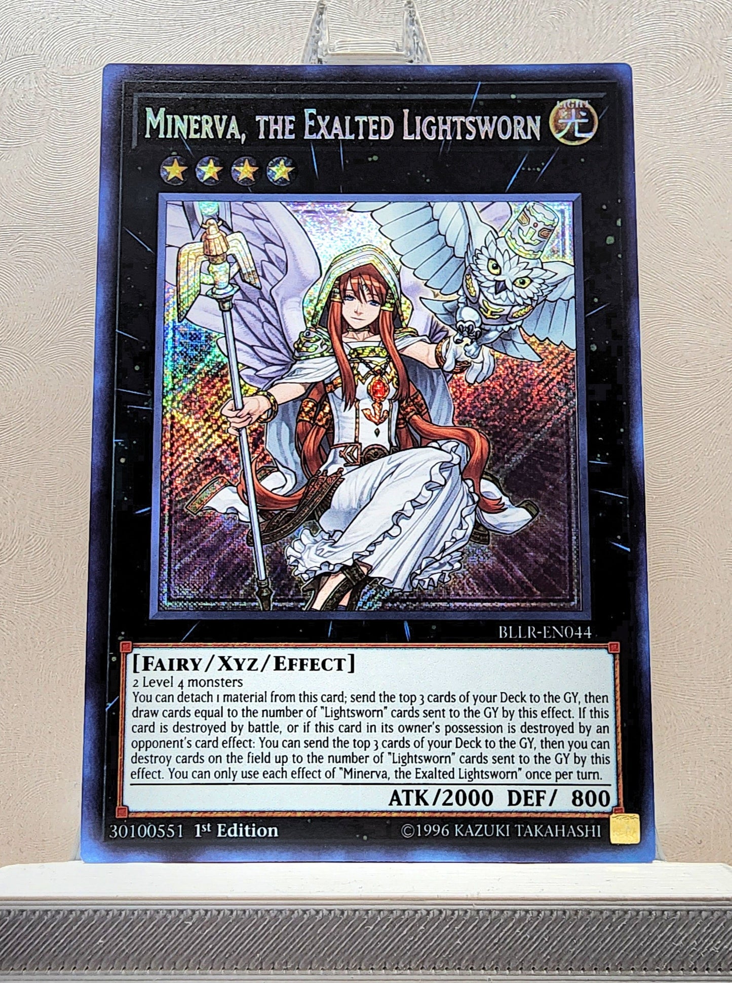 Yugioh! 1x Minerva, the Exalted Lightsworn (BLLR - Secret Rare) 1st Edition