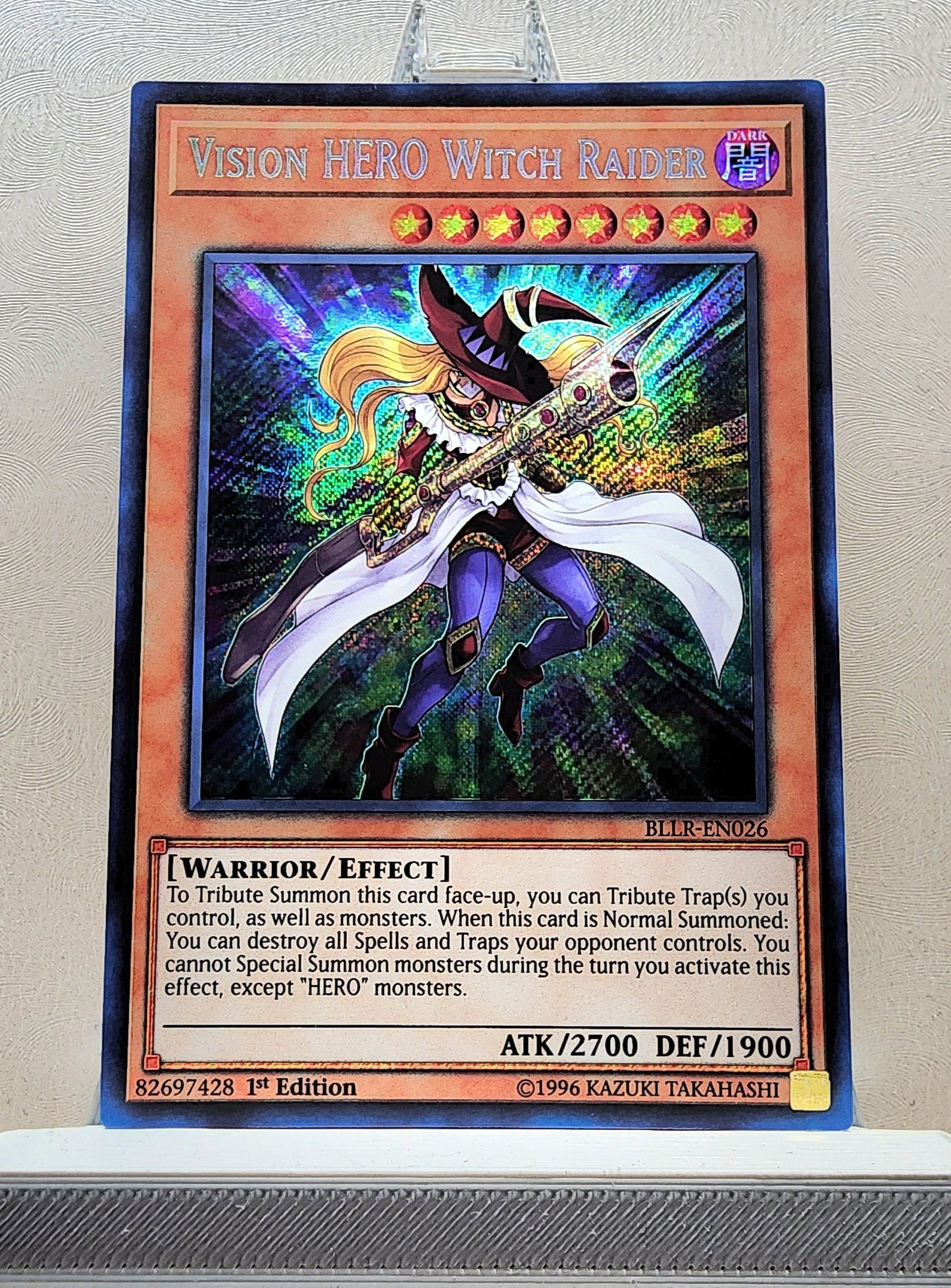 Yugioh! 1x Vision HERO Witch Raider (BLLR - Secret Rare) 1st Edition