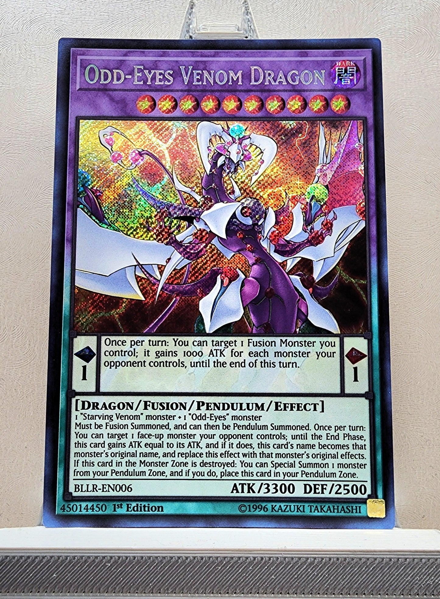 Yugioh! 1x Odd-Eyes Venom Dragon (BLLR - Secret Rare) 1st Edition