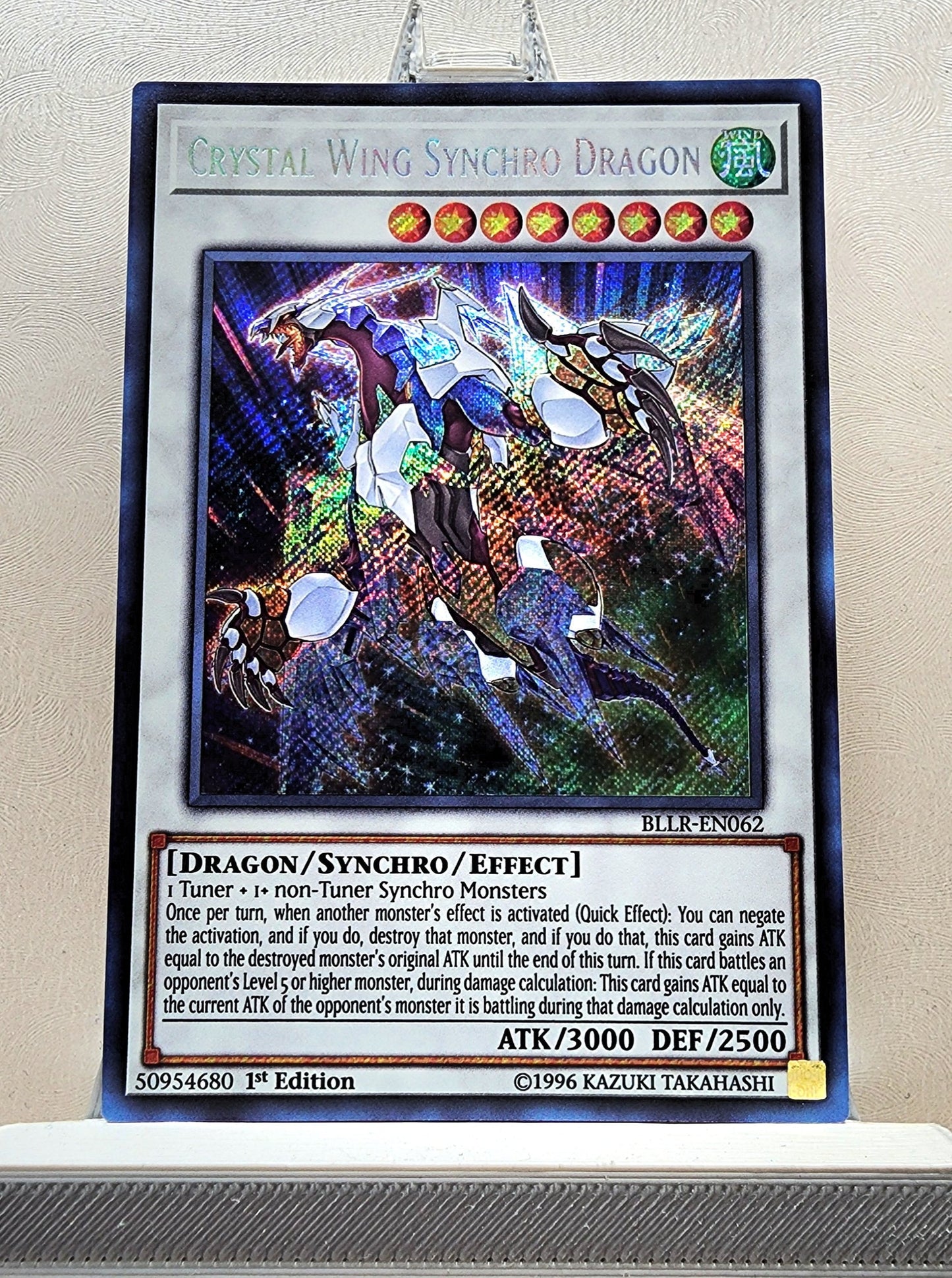 Yugioh! 1x Crystal Wing Synchro Dragon (BLLR - Secret Rare) 1st Edition