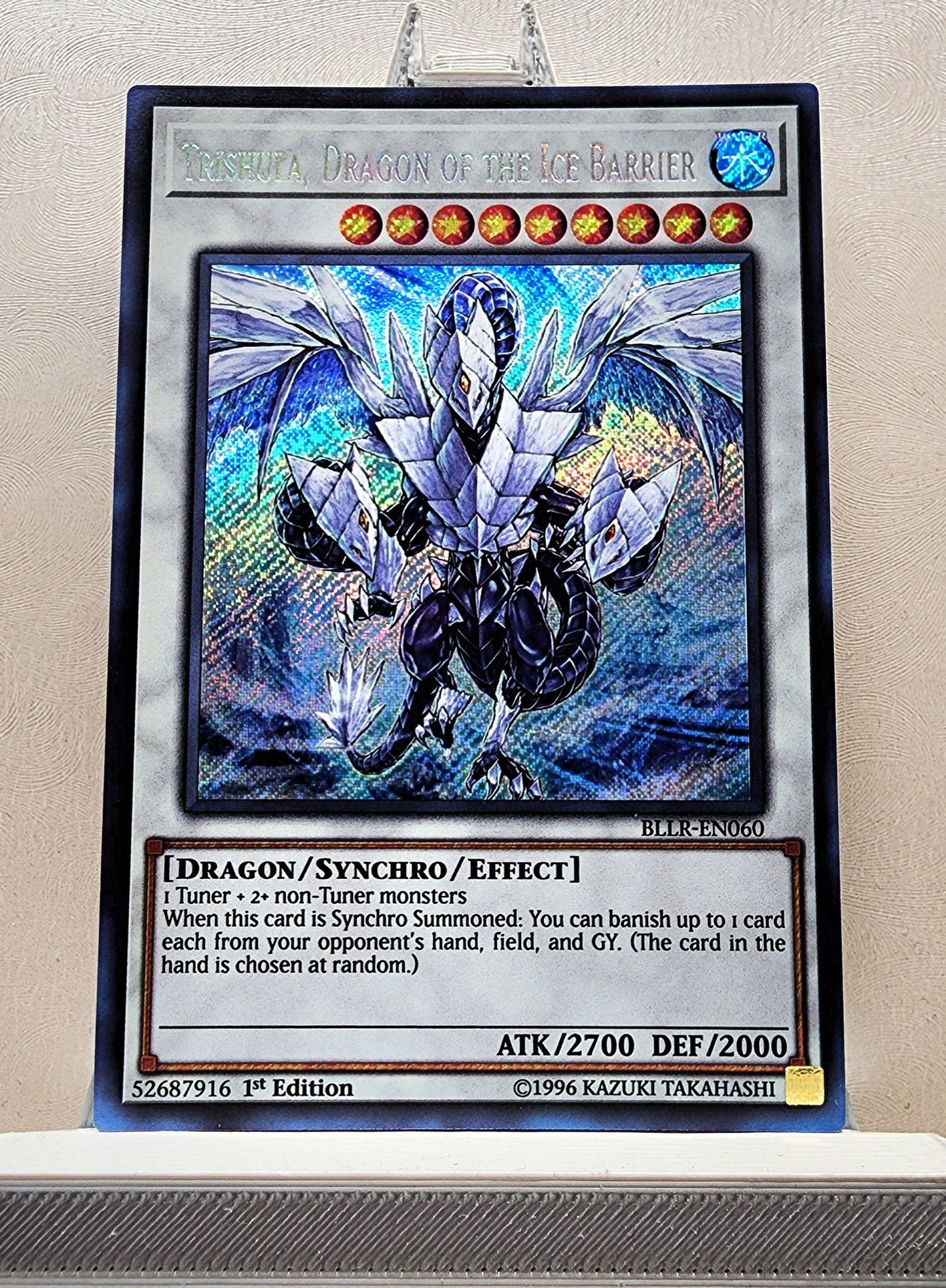 Yugioh! 1x Trishula, Dragon of the Ice Barrier (BLLR - Secret Rare) 1st Edition