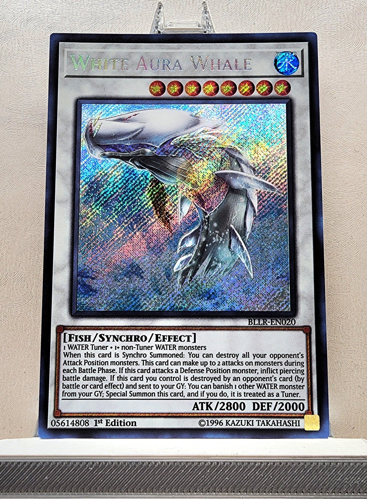 Yugioh! 1x White Aura Whale (BLLR - Secret Rare) 1st Edition