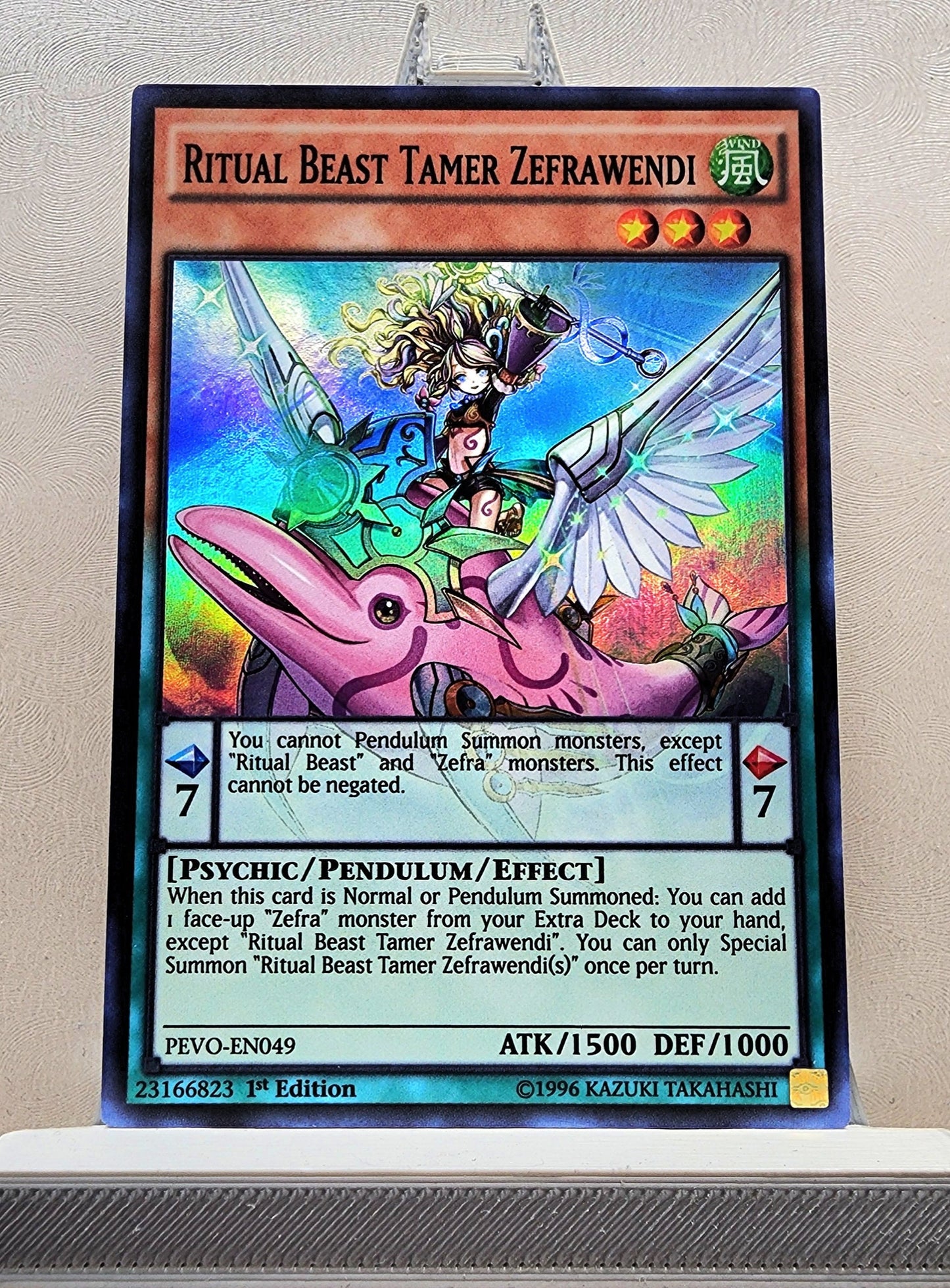 Yugioh! 1x Ritual Beast Tamer Zefrawendi (PEVO - Super Rare) 1st Edition