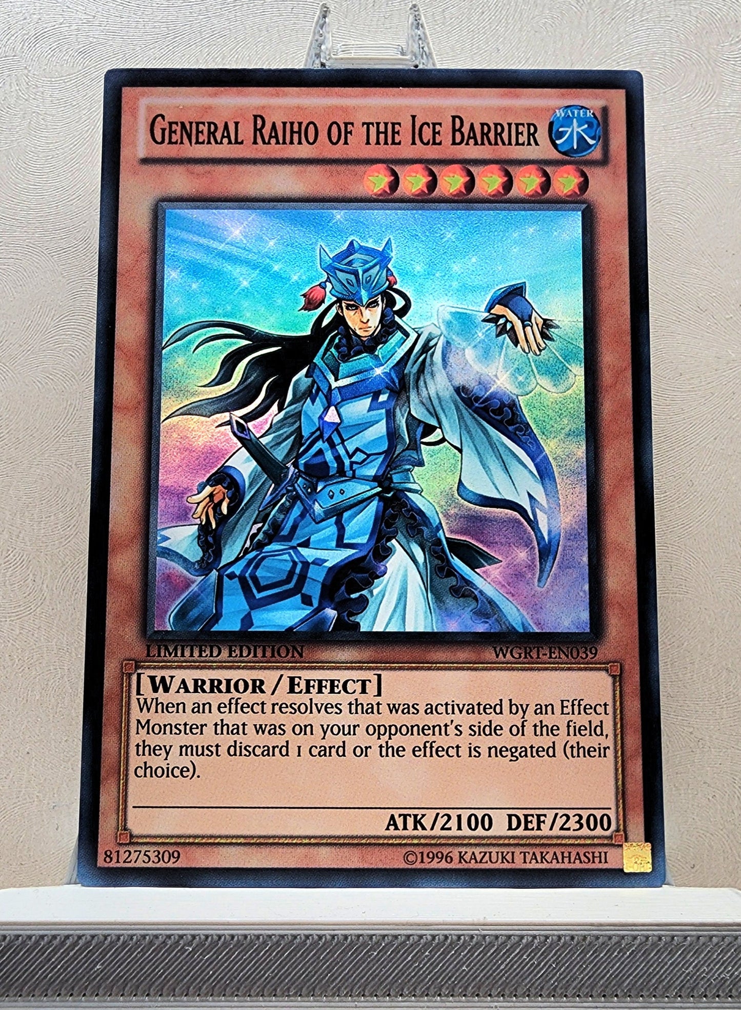 Yugioh! 1x General Raiho of the Ice Barrier (WGRT - Super Rare) Limited Edition