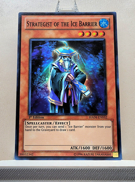 Yugioh! 1x Strategist of the Ice Barrier (HA04 - Super Rare) 1st Edition