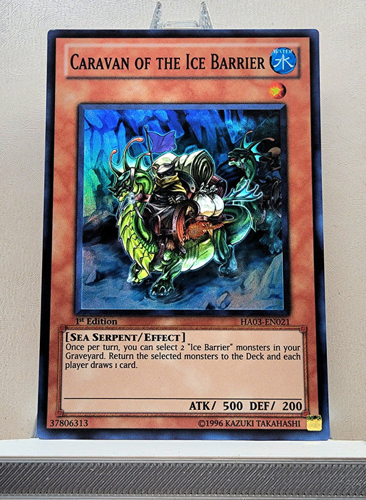 Yugioh! 1x Caravan of the Ice Barrier (HA03 - Super Rare) 1st Edition