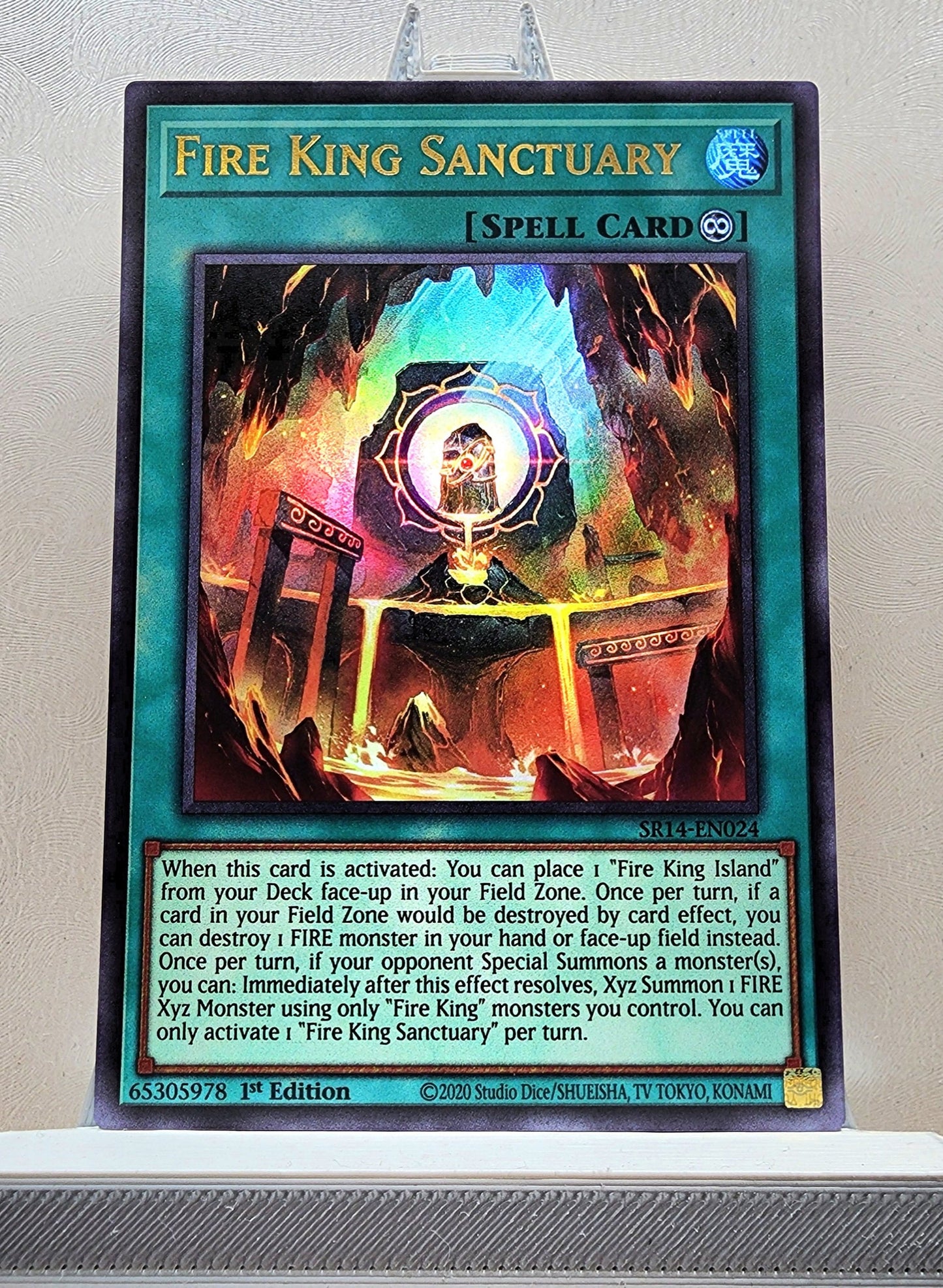 Yugioh! 1x Fire King Sanctuary (SR14 - Ultra Rare) 1st Edition